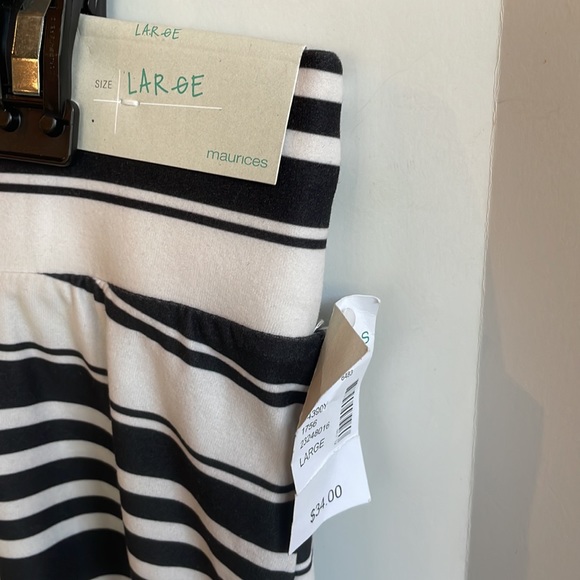 NWT Maurice’s navy & white striped wide waistband maxi skirt size large - Picture 4 of 6
